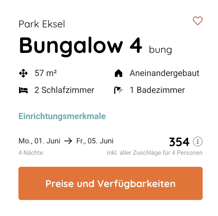 Ferienpark Belgien – 5 Tage im Bungalow ab 79€ p.P. (bei 4 Leuten)