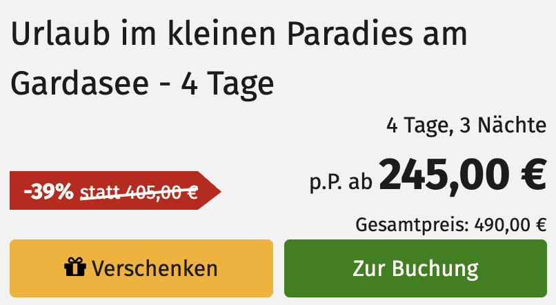 Gardasee All Inclusive: 4 Tage im 4* Hotel ab 208€ p.P. (DZ)