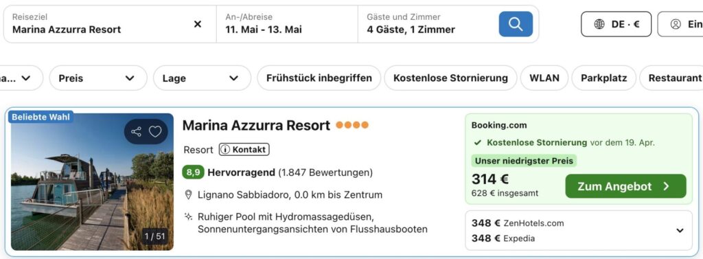 Hausboot in Italien: 3 Tage an der Adria ab 174€ p.P.