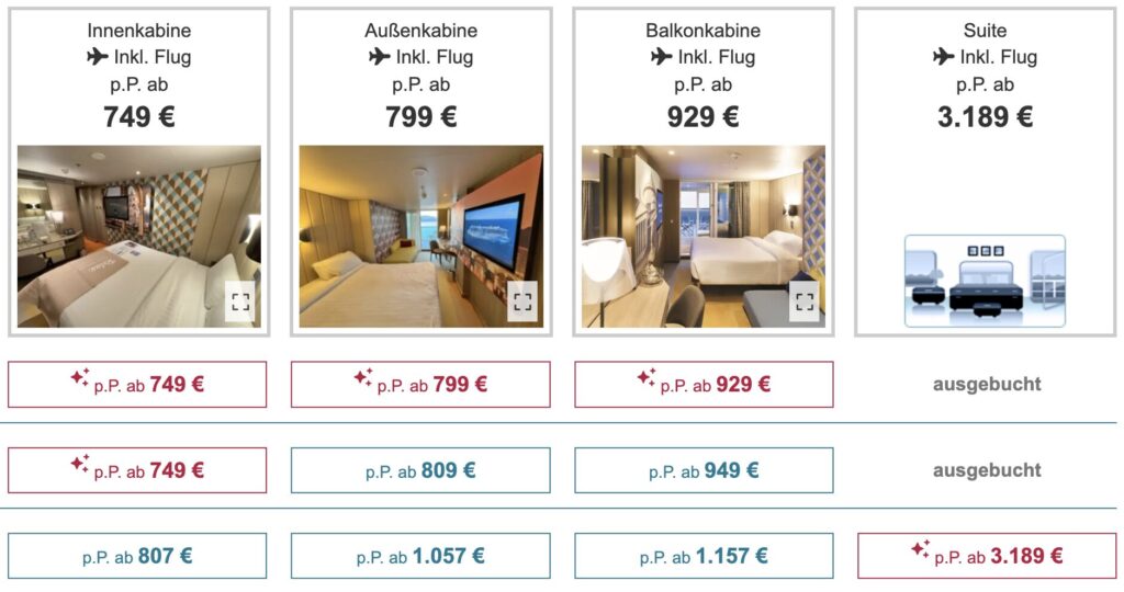 Mittelmeer Kreuzfahrt: 8 Tage inkl. Vollpension, Flügen, Zug zum Flug und Transfer Flughafen / Hafen ab 799€ p.P.
