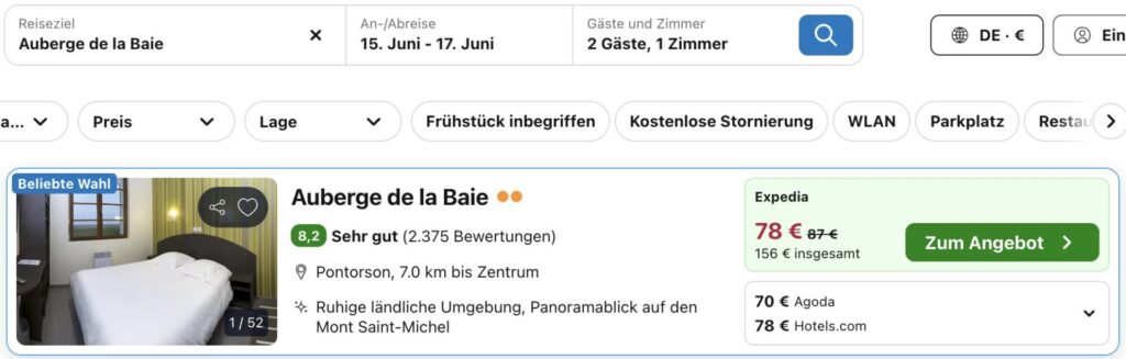 Mont Saint Michel in Frankreich: 3 Tage im Hotel ab 74€ p.P.