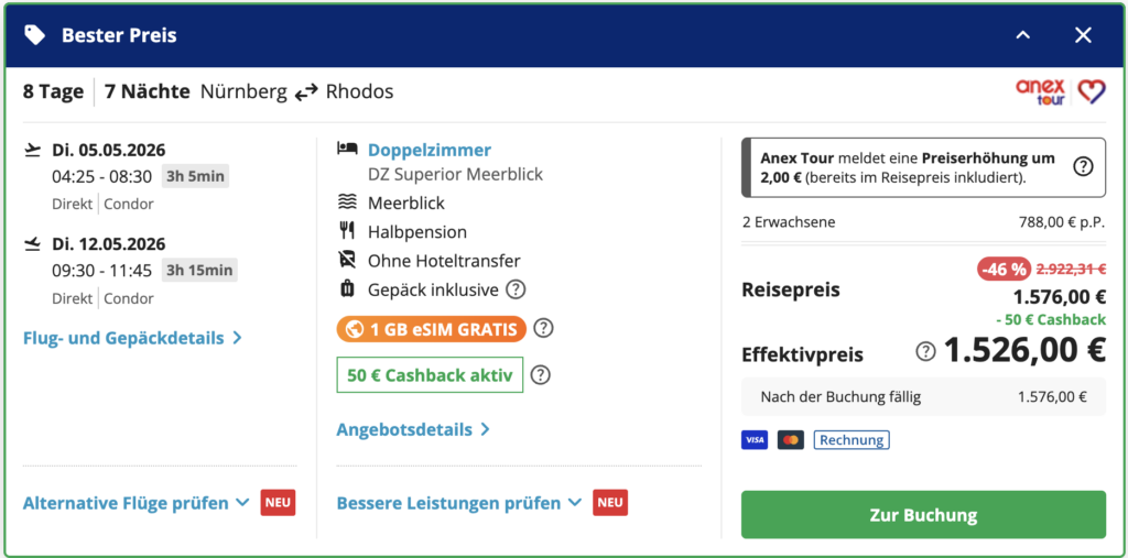 Rhodos mit Flug und Hotel: 1 Woche im 5* Hotel inkl. Halbpension ab 629€ p.P. (DZ)
