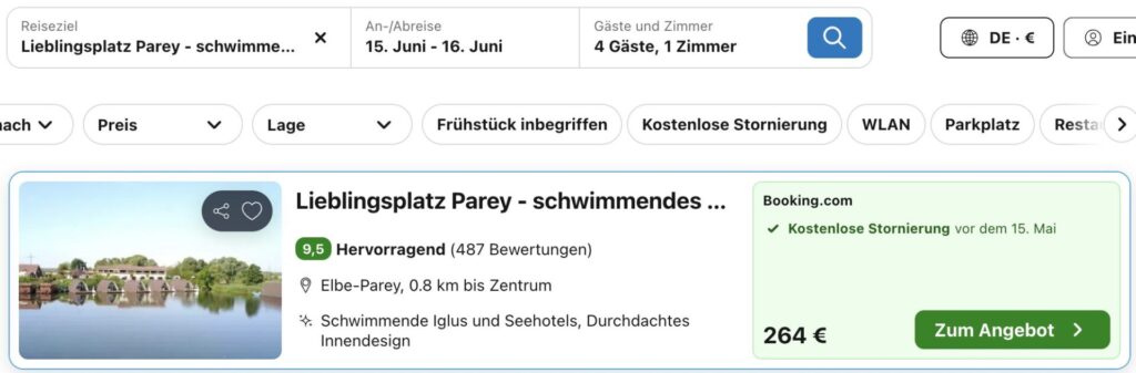 Sachsen Anhalt Kurzurlaub: Iglu auf dem Wasser mit Schwan Tretboot ab 42€ p.P. (bei 4 Leuten)