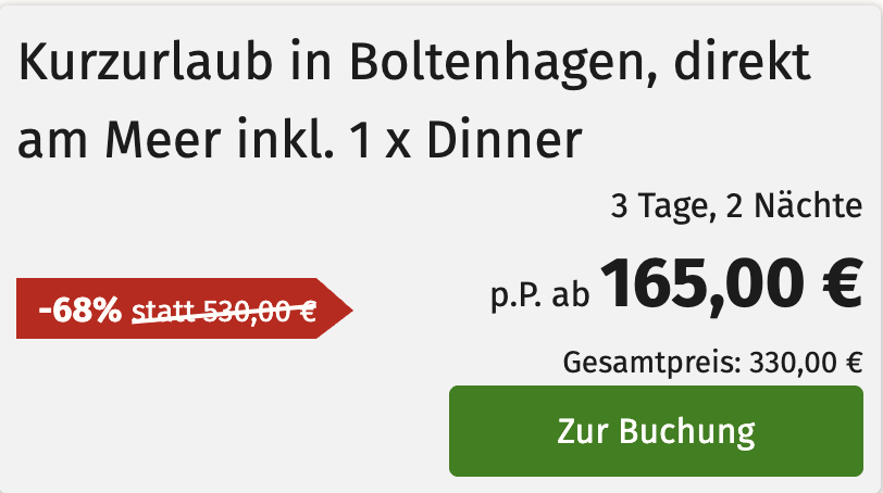 Wellness in Mecklenburg Vorpommern: 3 Tage an der Ostsee mit Frühstück & Extras ab 120€ p.P.