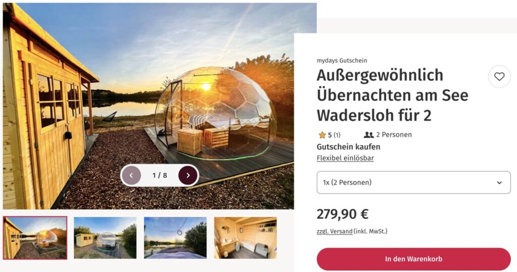 Bubble Hotel: Übernachtung inkl. Marshmallows und Sekt ab 140€ p.P.
