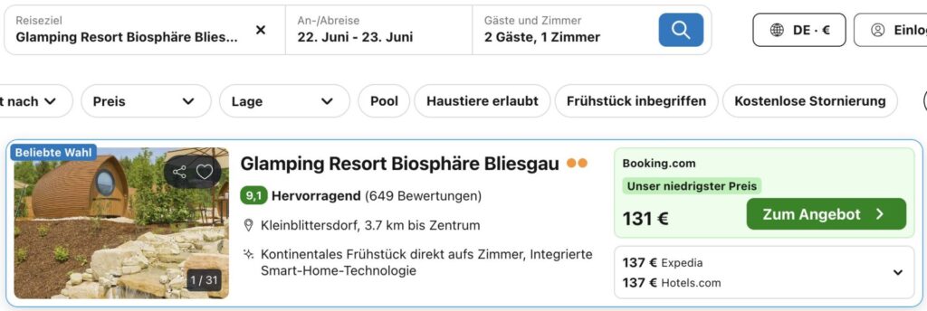 Glamping in Deutschland: Ferienhaus im Saarland ab 44€ p.P. (2 Leute)