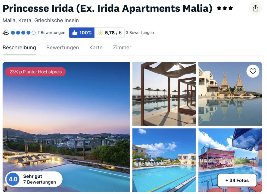 Griechenland Reise: 2 Wochen Kreta inkl. Flug im top bewerteten Hotel ab 369€ p.P.