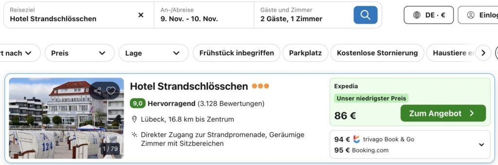 Ostsee Strandhotel: 3* Hotel direkt an der Promenade mit Frühstück ab 39€ p.P. (DZ)