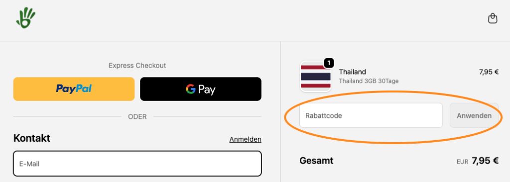 Simbye Gutschein einlösen