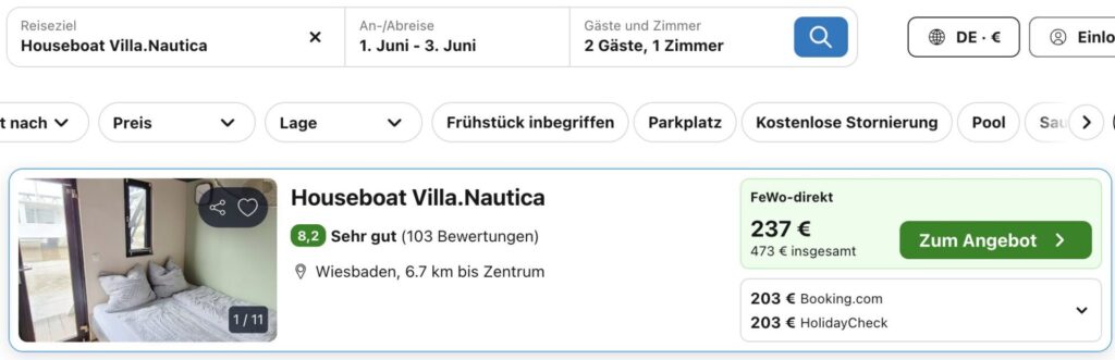 Urlaub auf dem Hausboot: 3 Tage in Hessen ab 203€ p.P.