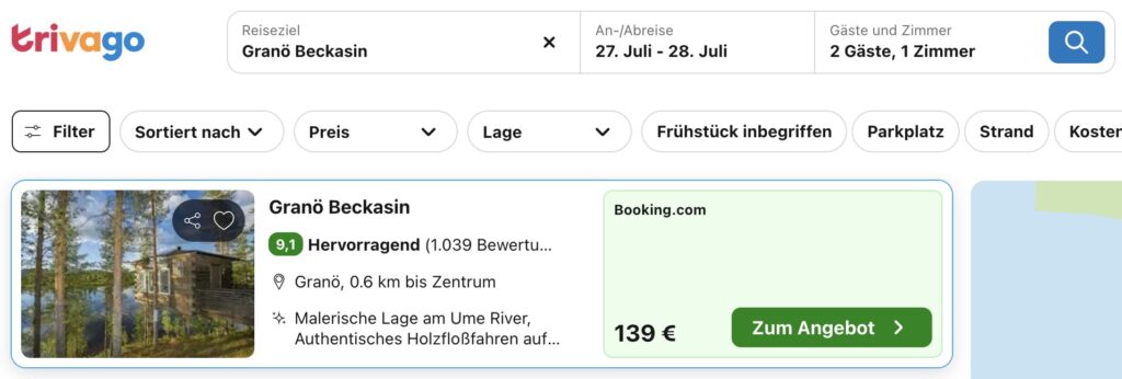 Baumhaus in Schweden: Übernachtung mit Frühstück ab 240€ p.P. (bei 2 Leuten)