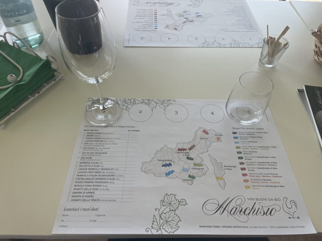 Weinprobe bei der Familie Marchisio in Castellinaldo.