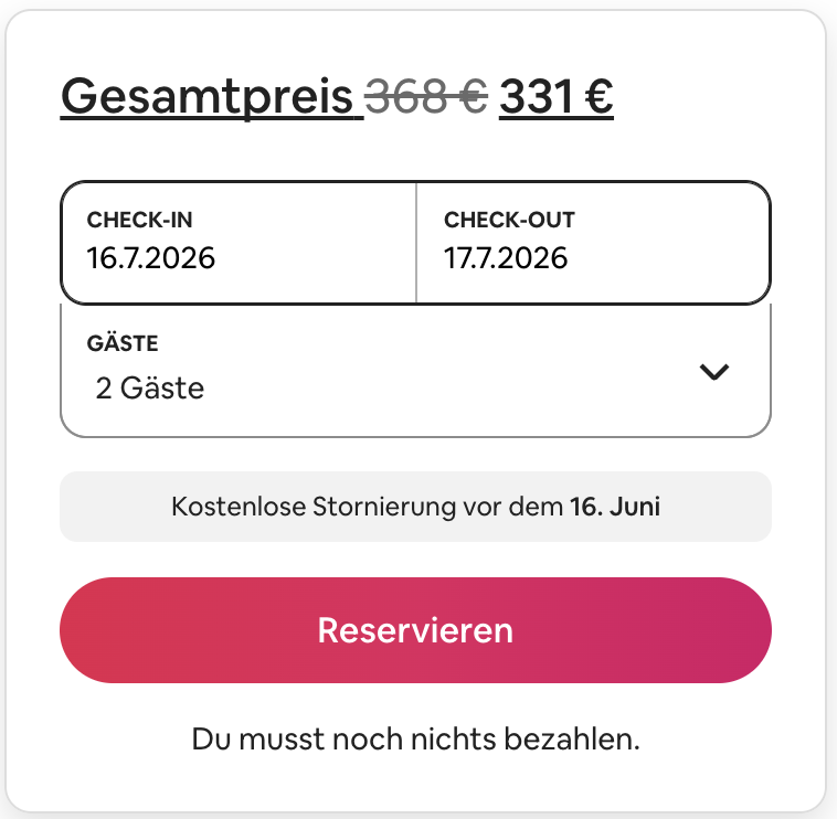 Kurzurlaub in Niedersachsen: romantisches SM Apartment ab 166€ p.P.