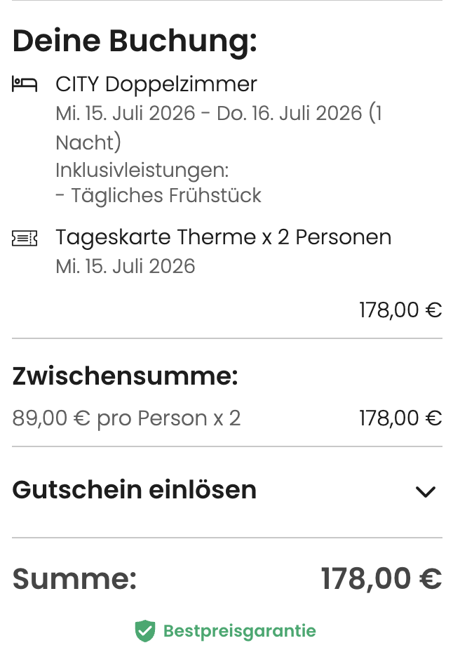 Wellness Auszeit in der Bali Therme: Hotel und Tagesticket ab 79€ p.P. (DZ) // als Gutschein 99€ p.P.