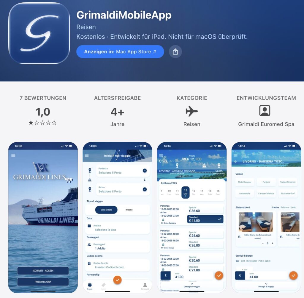 Grimaldi Lines App