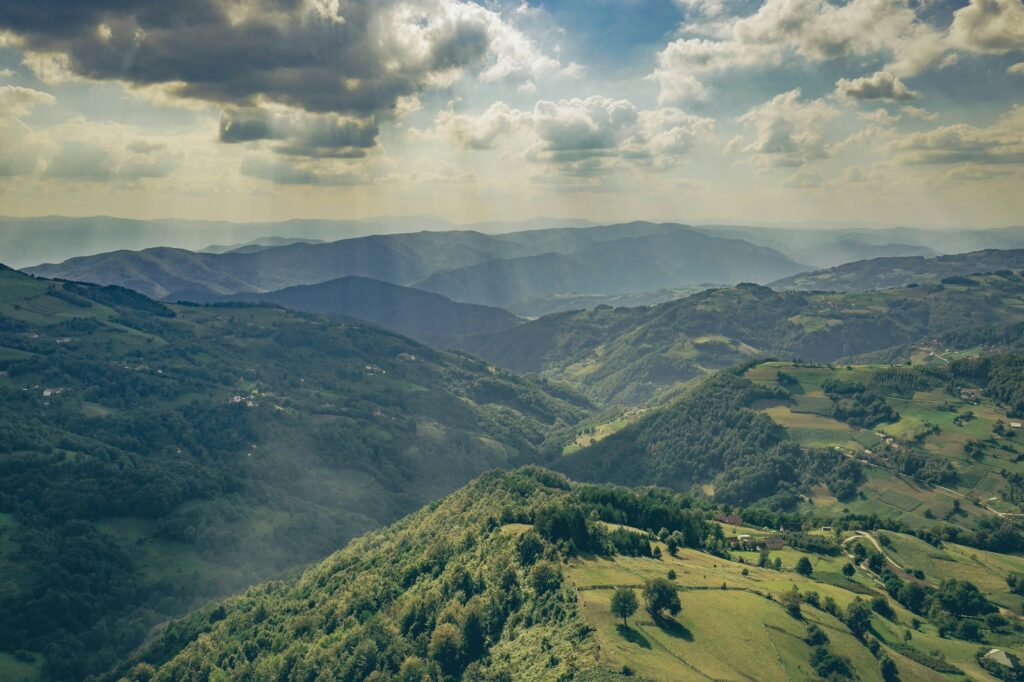 Serbien, Aussichtspunkt Kapija Podrinja im Ort Ovčinja