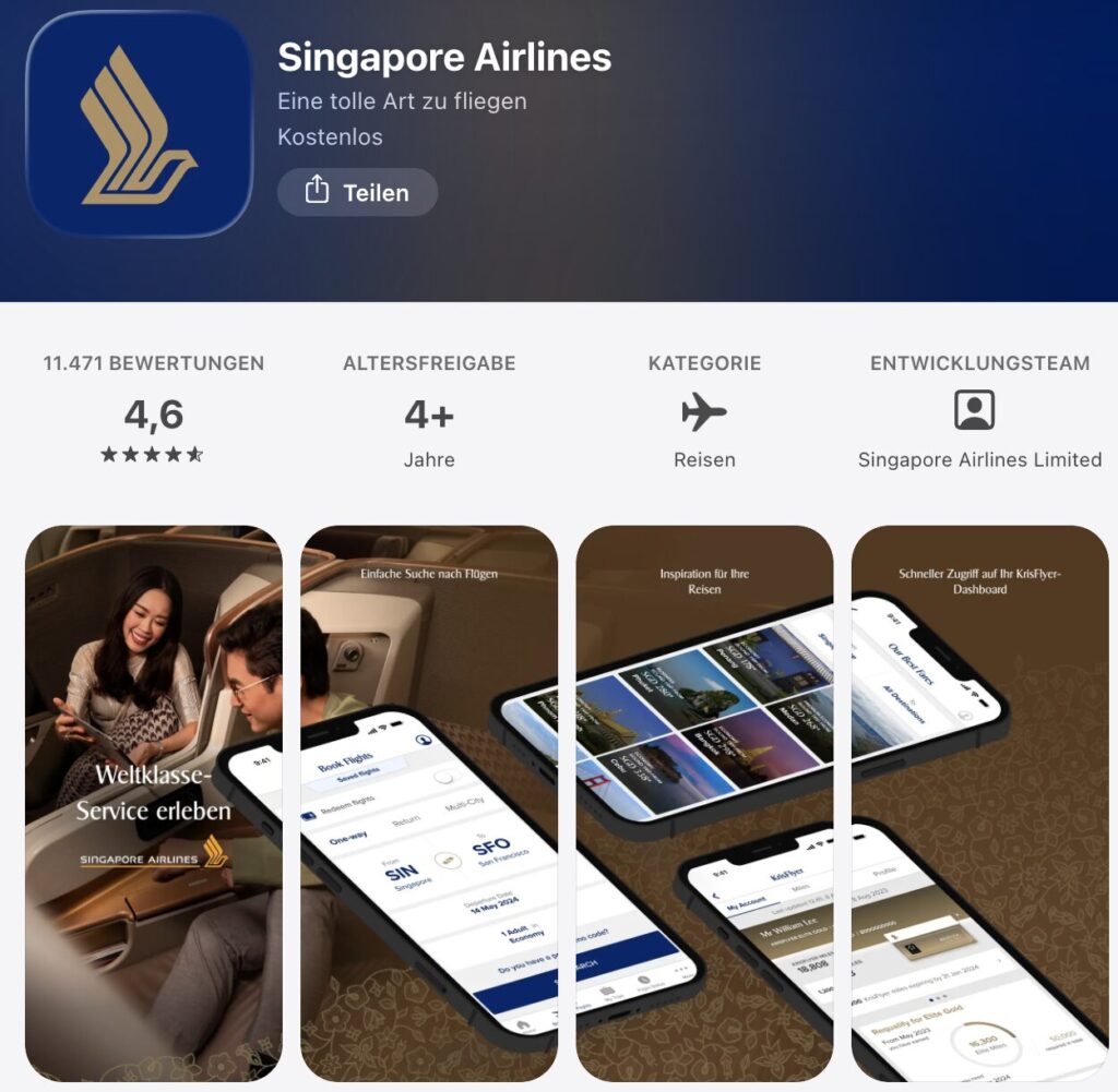 Singapore Airlines App