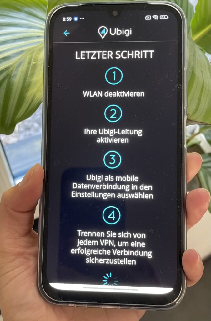 Ubigi eSIM aktivieren - Schritt-für-Schritt-Anleitung (Stand: August 2026). Bild: Jana Willeke